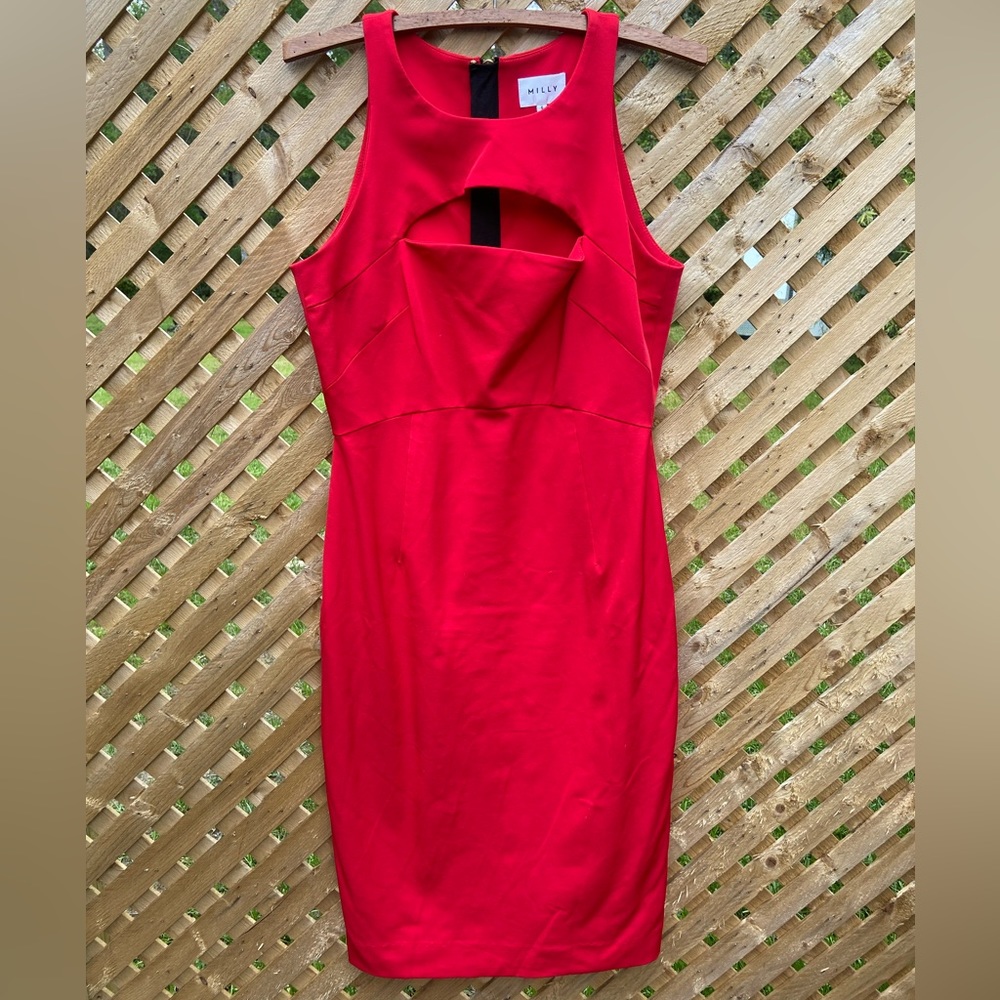 Red body con Dress